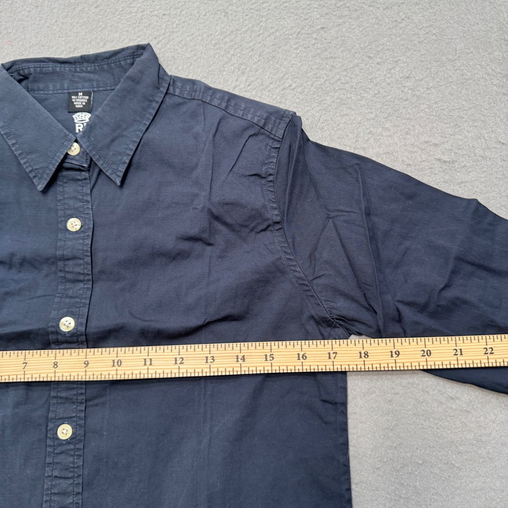 Ralph Lauren Shirt Women's M Navy Blue Long Sleeve Button Down Western Classic - Picture 3 of 6